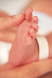 Foto del pie de un bebé