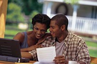 Picture of a man and woman outdoors